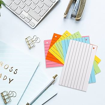 Amazon | TTzycc リング付きインデックスカード 300枚 3x5